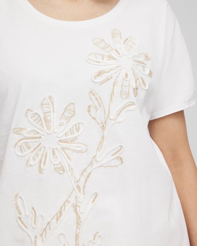 Artisanal Embroidered Short Sleeve Tee - image 4